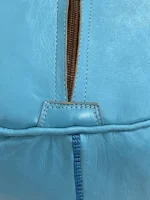 Moroccan ottoman pouf - Steel Blue Serenity