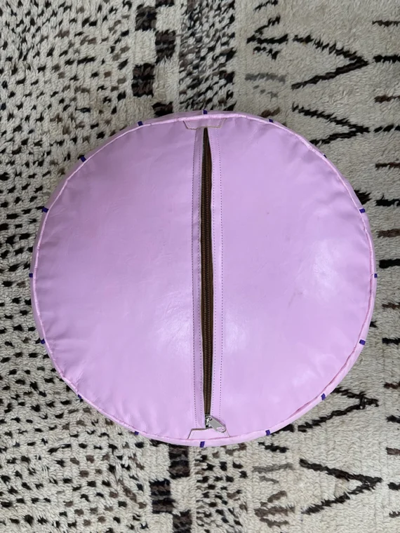 Moroccan ottoman pouf - Pink Glamour