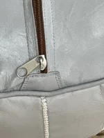 Moroccan ottoman pouf - Shadow Silver