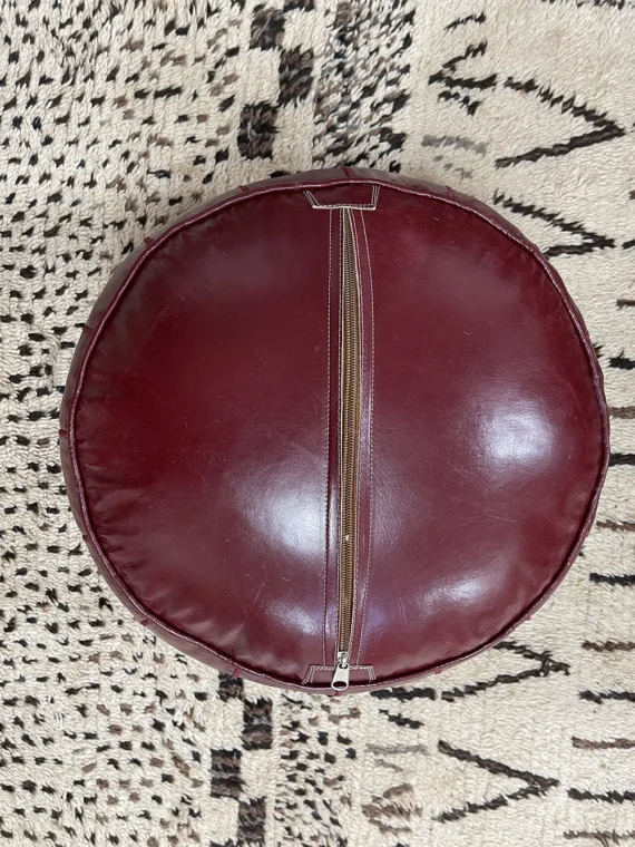 Moroccan ottoman pouf - Garnet Glory