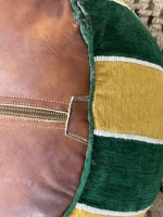 Moroccan ottoman pouf - Fern Forest