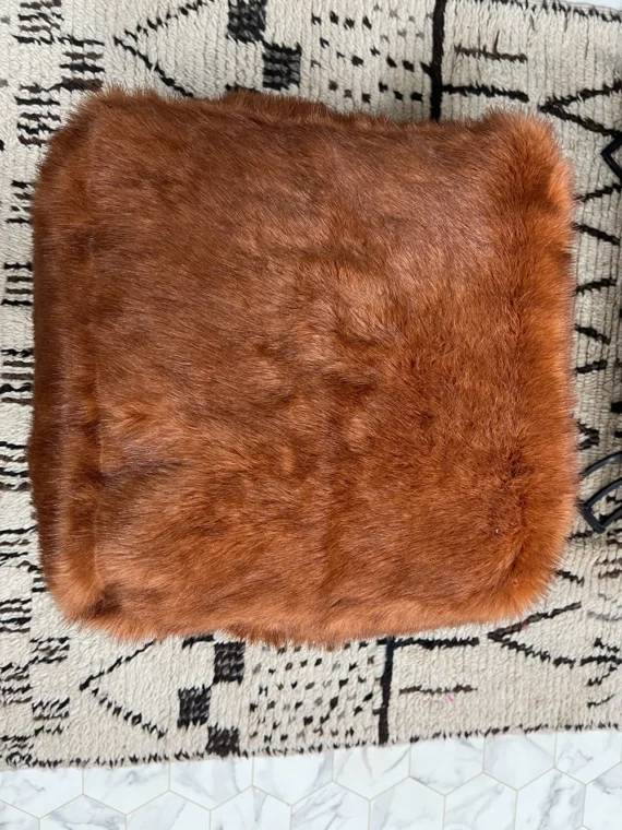 Moroccan ottoman pouf - Mocha Oasis