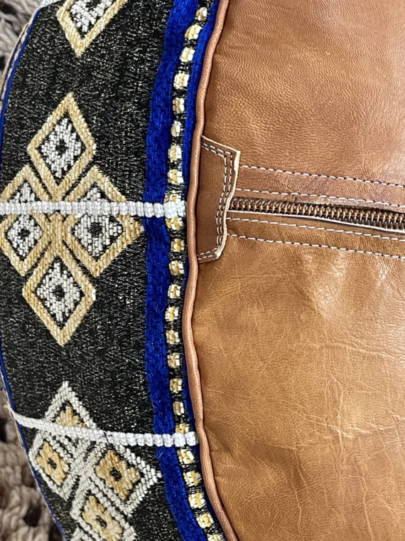 Moroccan ottoman pouf - Navy Nights