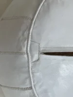 Moroccan ottoman pouf - Pearl Pewter