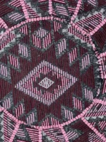 Moroccan ottoman pouf - Pomegranate Pizzazz