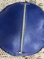 Moroccan ottoman pouf - Navy Horizon