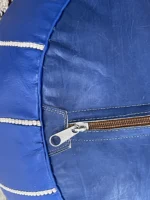 Moroccan ottoman pouf - Powder Blue Paradise