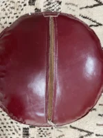 Moroccan ottoman pouf - Burgundy Radiance