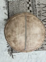 Moroccan ottoman pouf - Caramel Vanilla