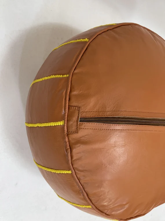 Moroccan ottoman pouf - Saffron Surprise