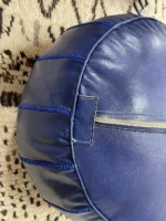 Moroccan ottoman pouf - Navy Horizon