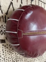 Moroccan ottoman pouf - Burgundy Radiance