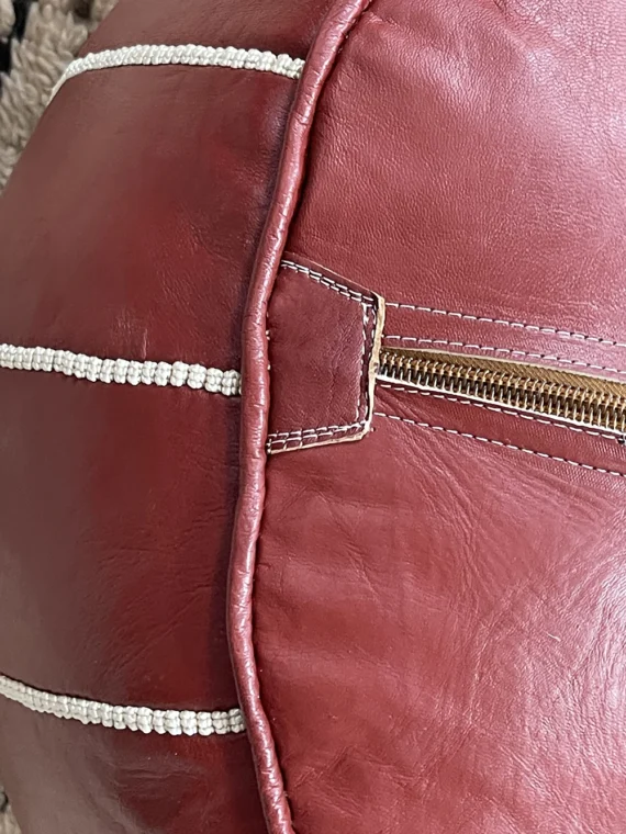 Moroccan ottoman pouf - Cinnamon Sensation