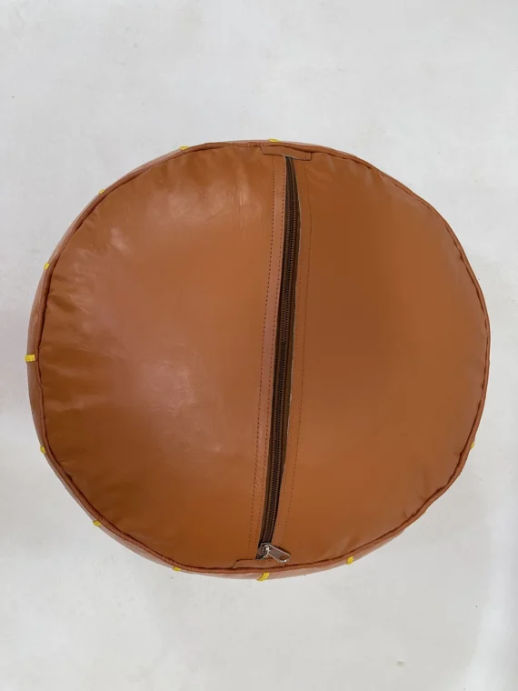 Moroccan ottoman pouf - Saffron Surprise