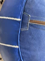 Moroccan ottoman pouf - Powder Blue Paradise