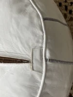 Moroccan ottoman pouf - Snowy Summit